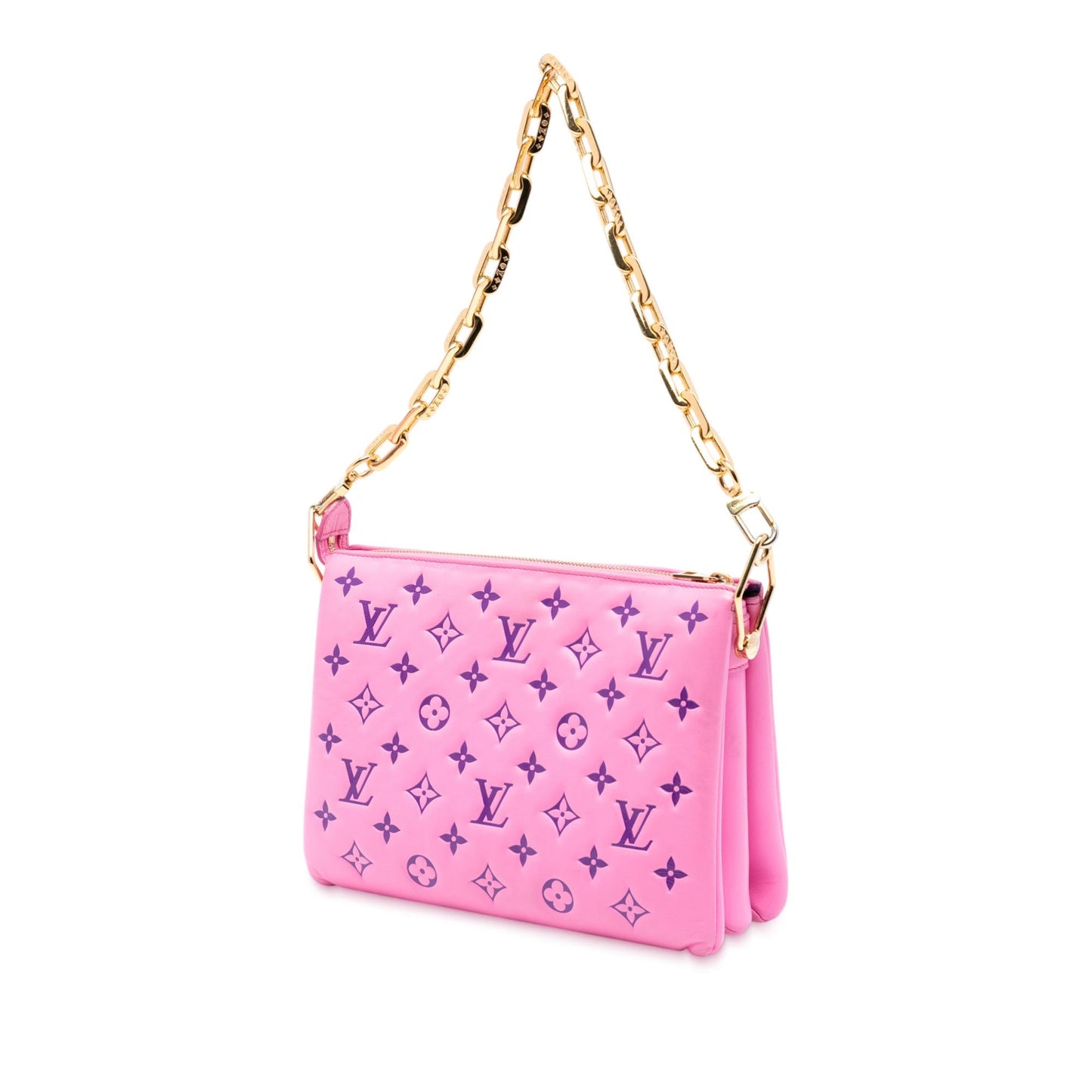 Louis Vuitton Bicolor Monogram Embossed Lambskin Coussin PM