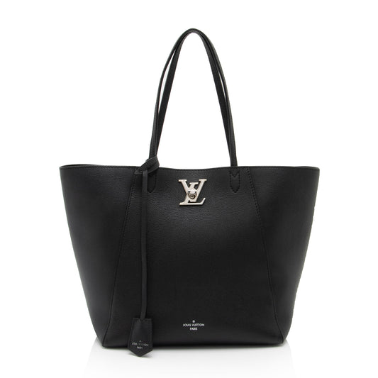 Louis Vuitton Calfskin Lockme Cabas Tote (SHF-7iUW7Z)