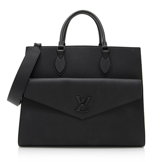Louis Vuitton Calfskin Lockme Tote (SHF-21403)