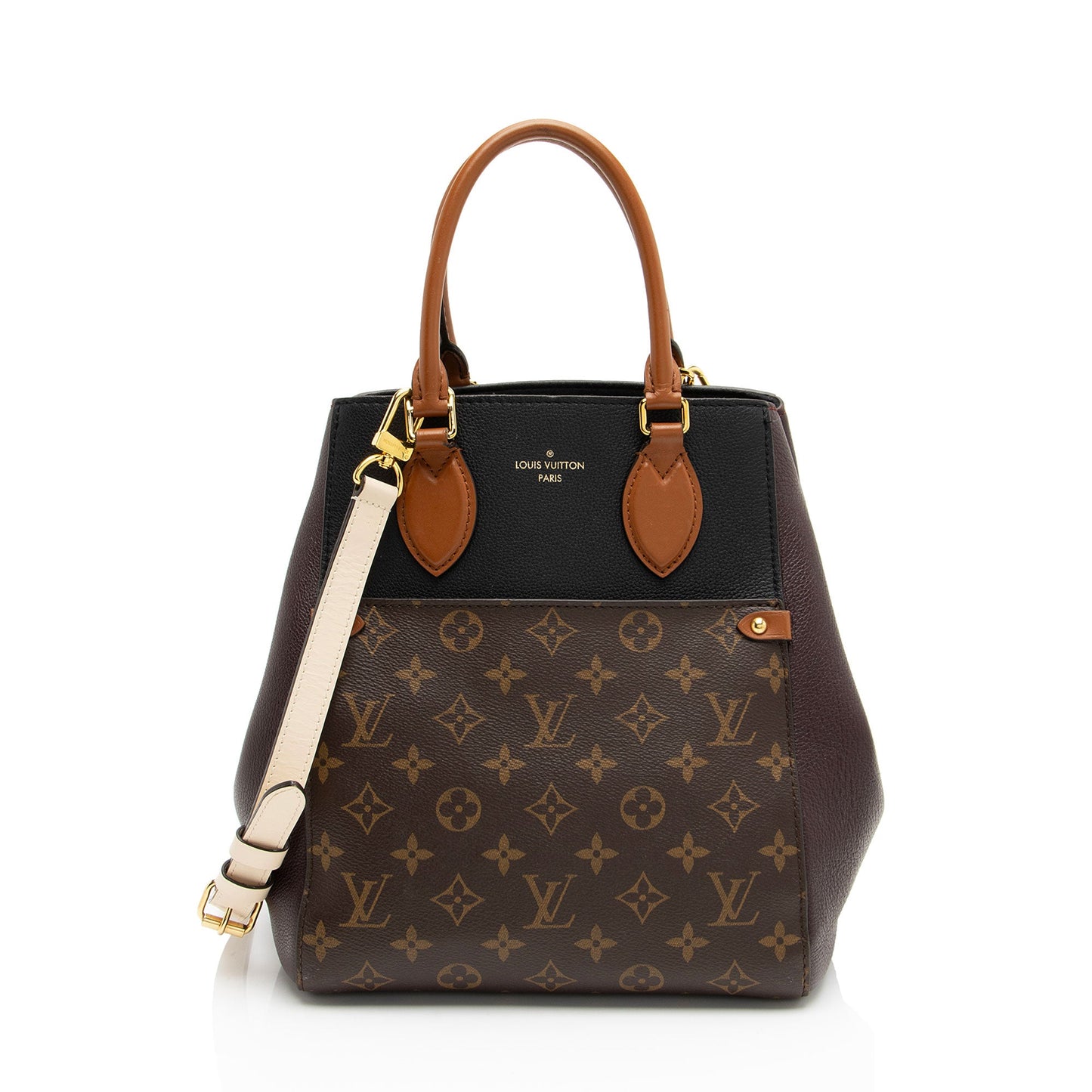 Louis Vuitton Calfskin Monogram Canvas Fold Tote MM