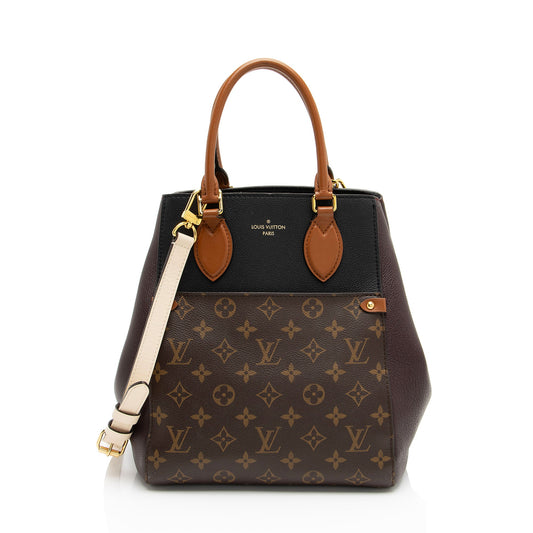 Louis Vuitton Calfskin Monogram Canvas Fold Tote MM