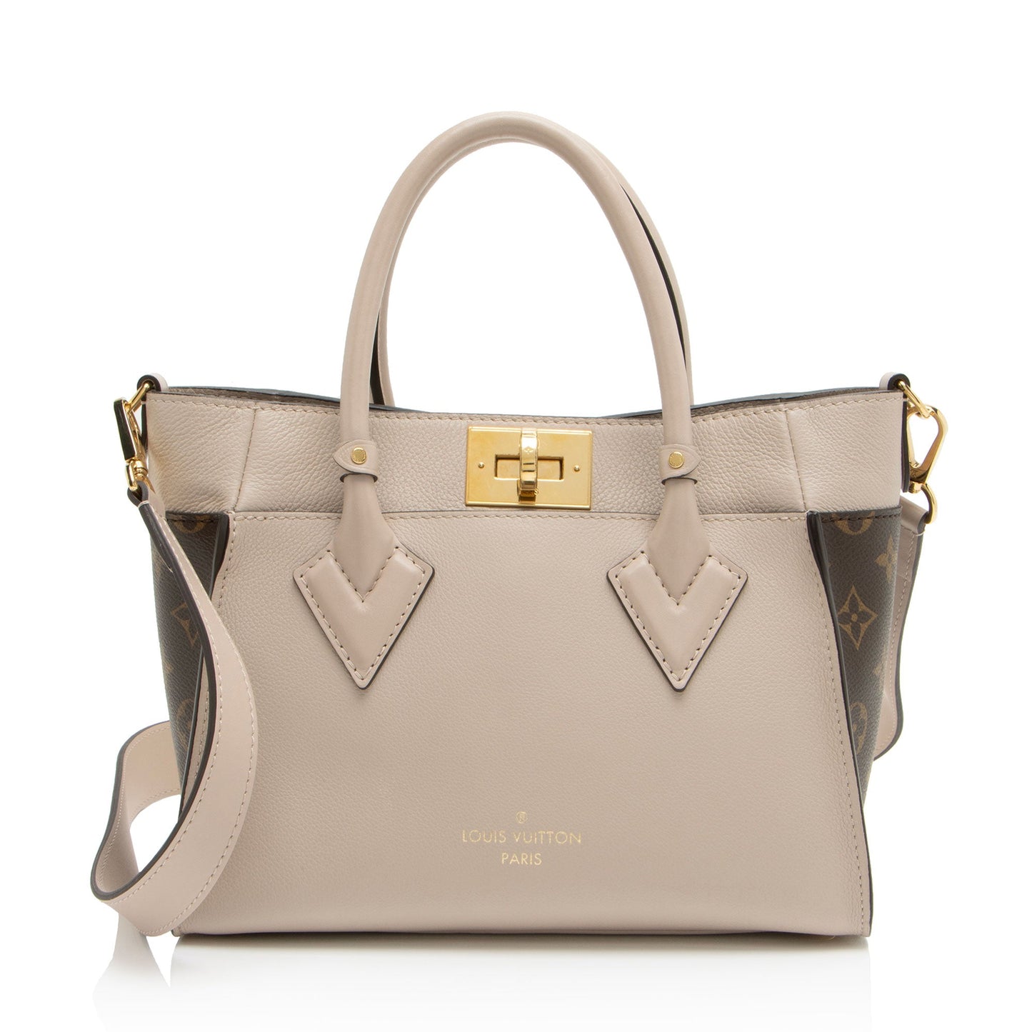 Louis Vuitton Calfskin Monogram Canvas On My Side PM Tote