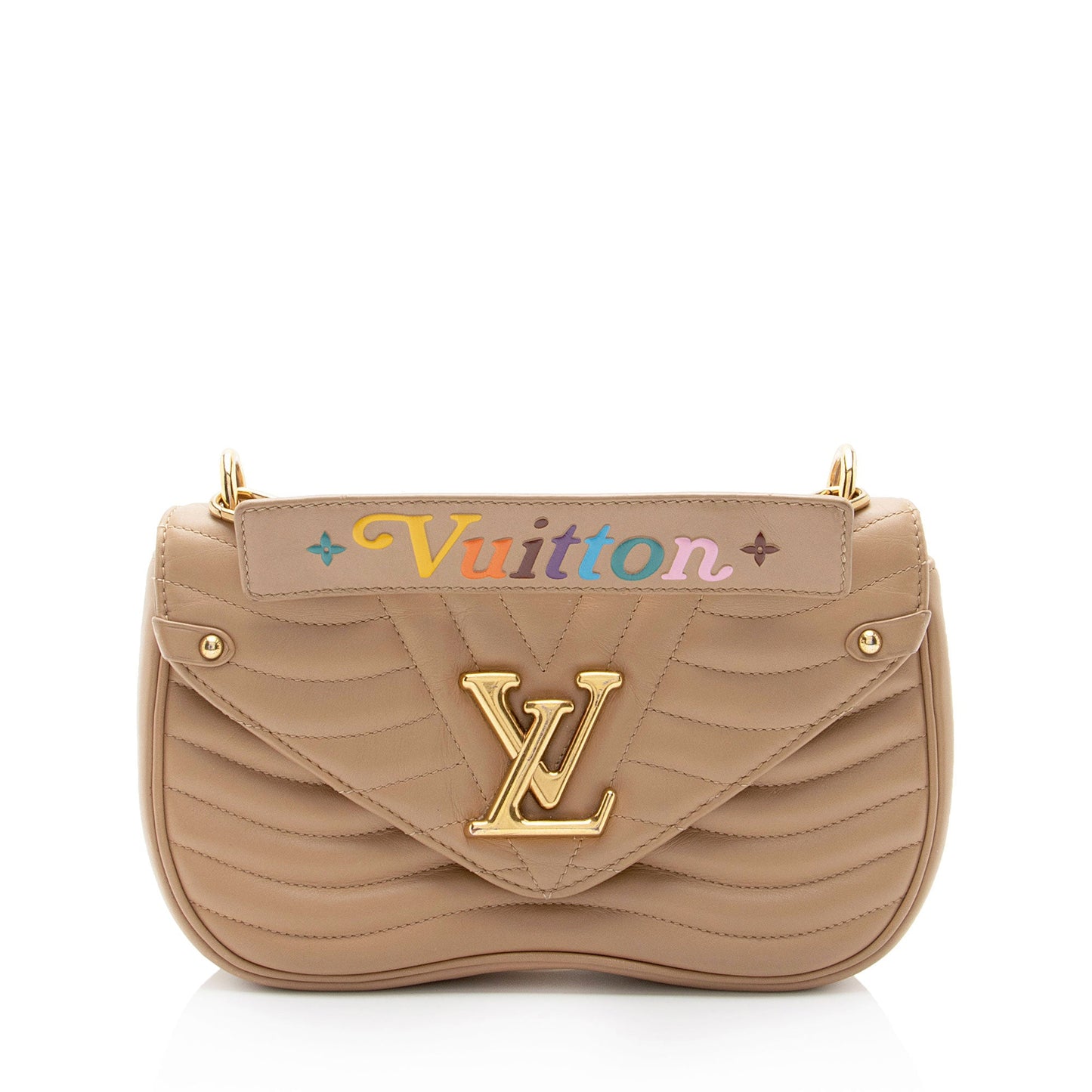 Louis Vuitton Calfskin New Wave Chain MM Shoulder Bag  -  (SHF-BC4Bgk)