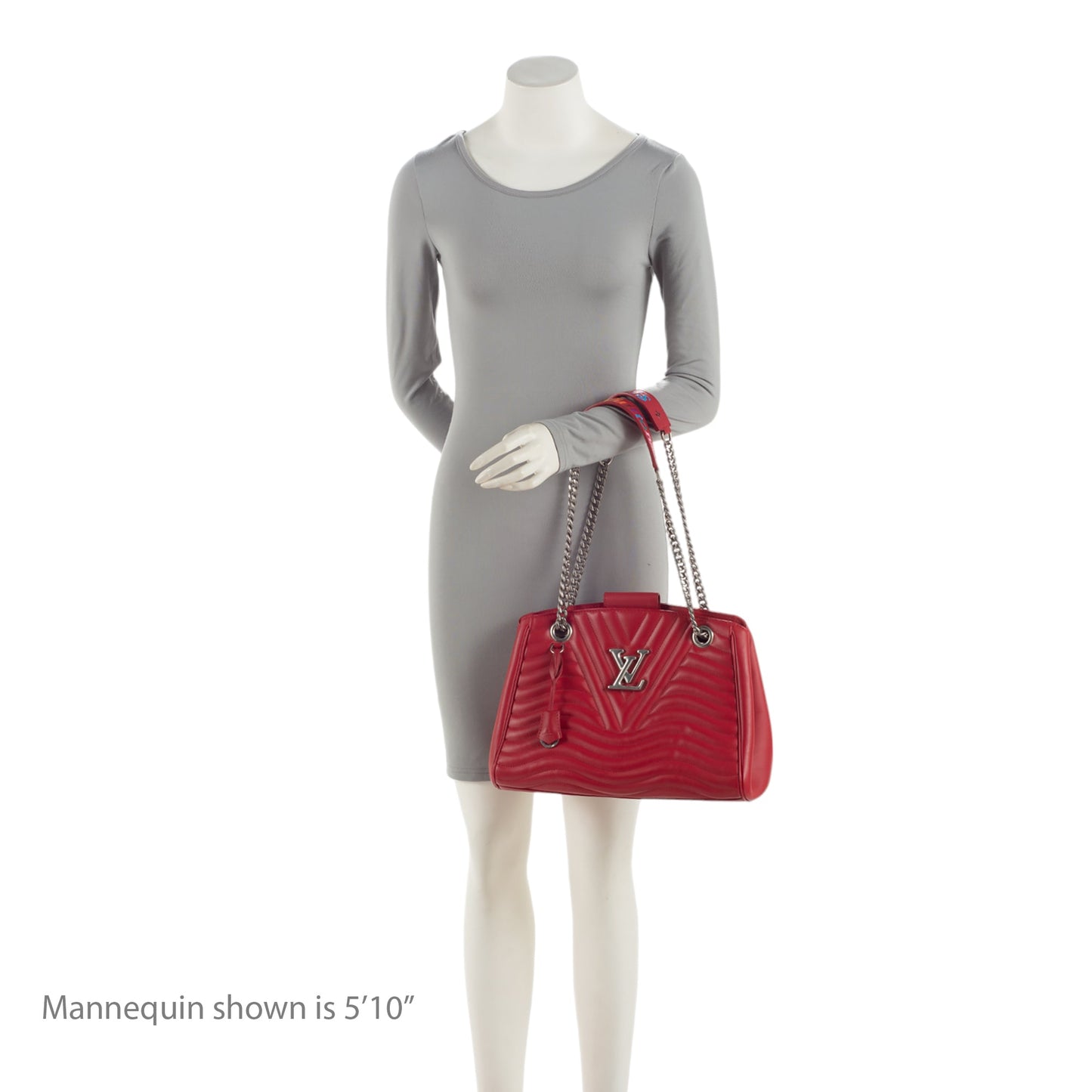 Louis Vuitton Calfskin New Wave Chain Tote (SHF-FEtc9L)