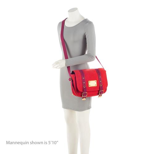 Louis Vuitton Canvas Antigua Besace Messenger Bag (SHF-22345)