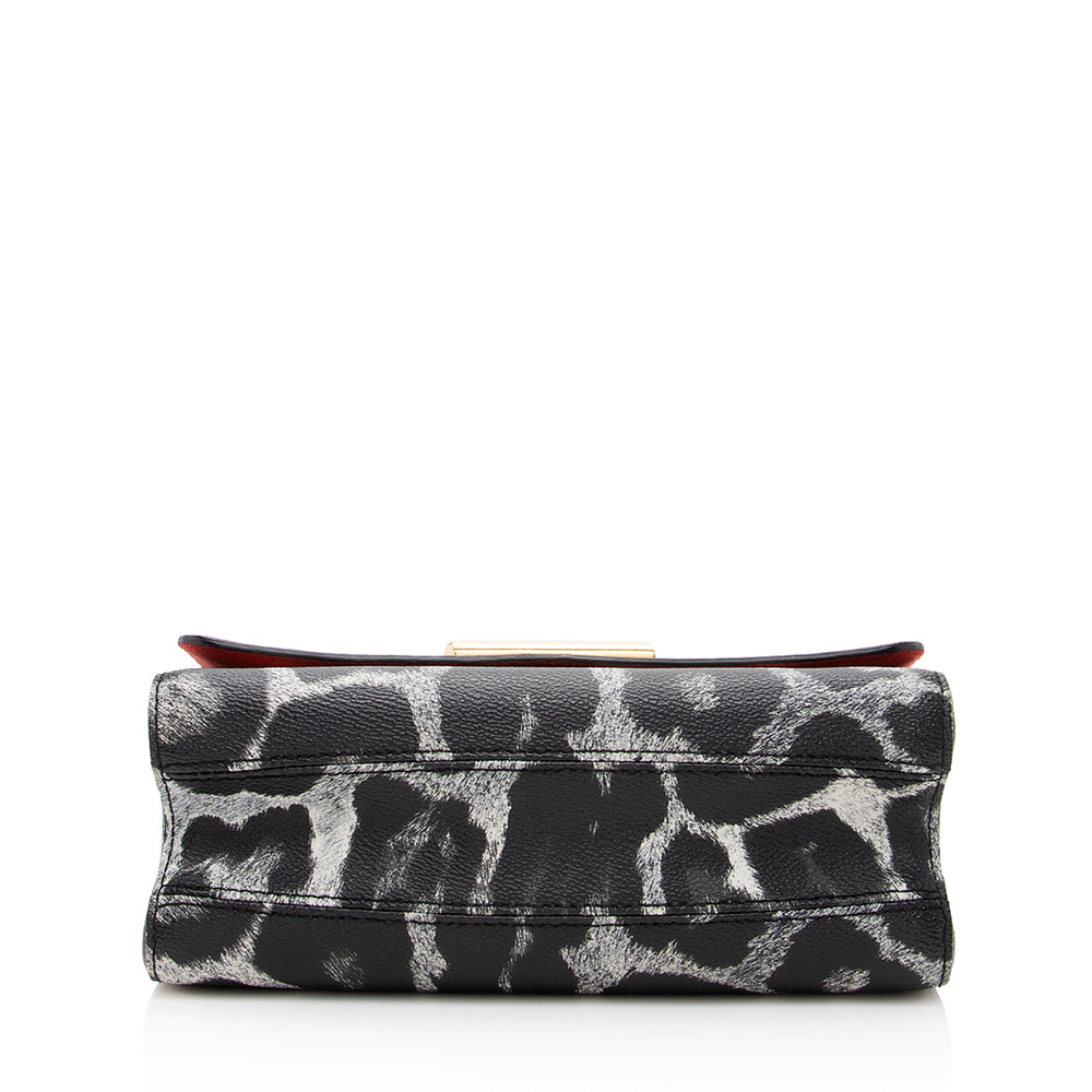 Louis Vuitton Coated Canvas Wild Animal Print Twist MM Shoulder Bag (SHF-18716)