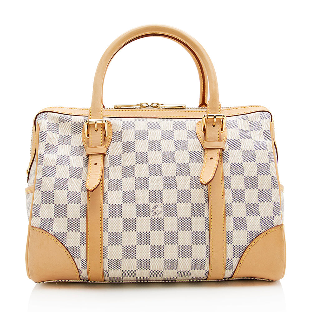 Louis Vuitton Damier Azur Berkeley Satchel (SHF-18930)