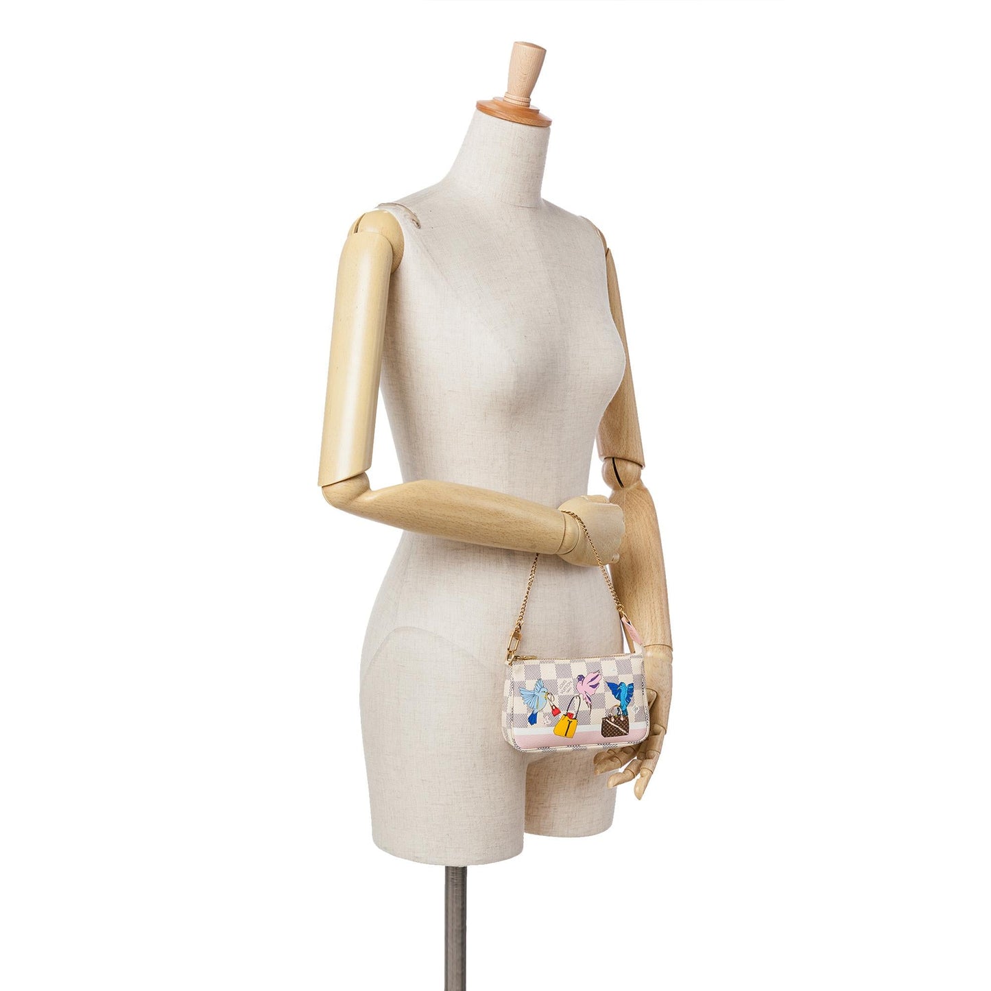Louis Vuitton Damier Azur Christmas Birds Mini Pochette Accessoires