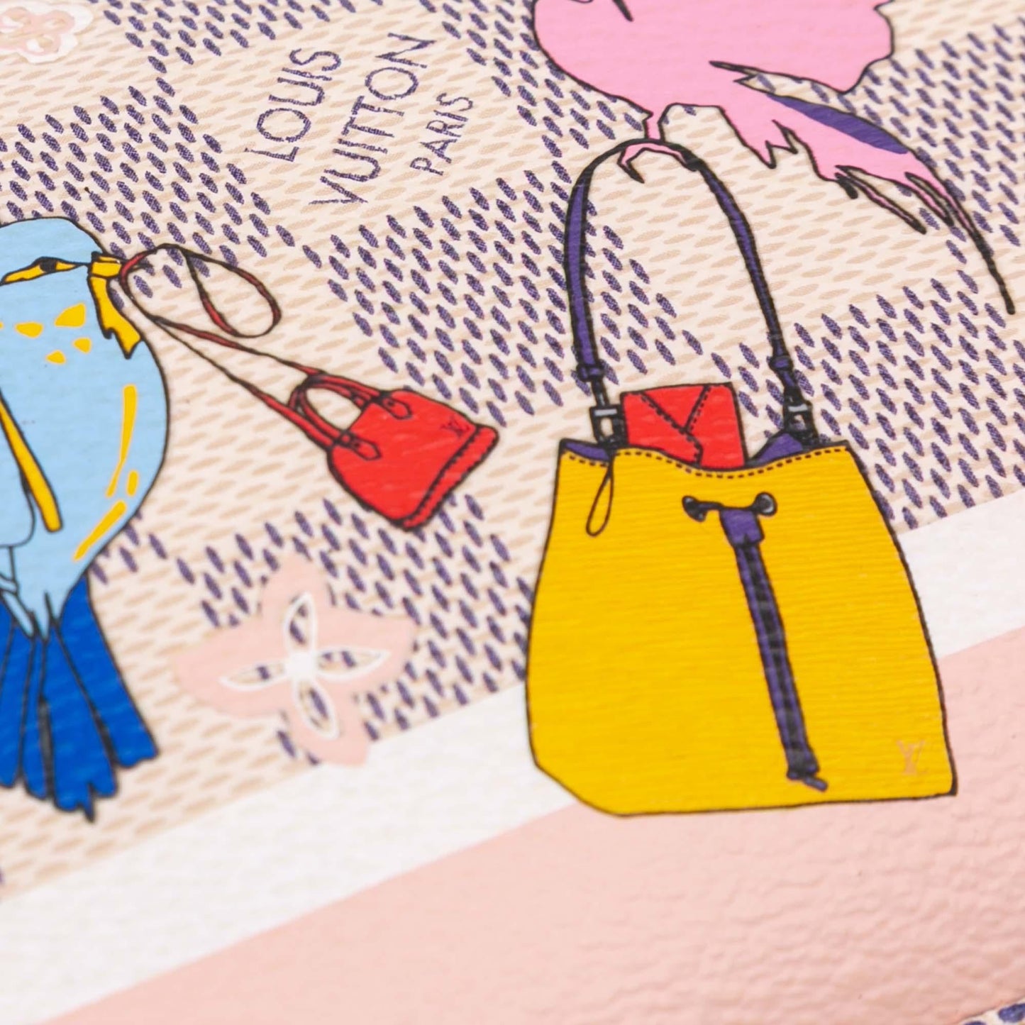 Louis Vuitton Damier Azur Christmas Birds Mini Pochette Accessoires