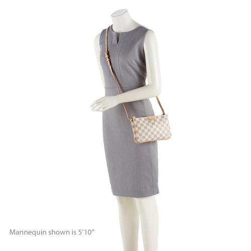 Louis Vuitton Damier Azur Double Zip Pochette (SHF-p269jg)