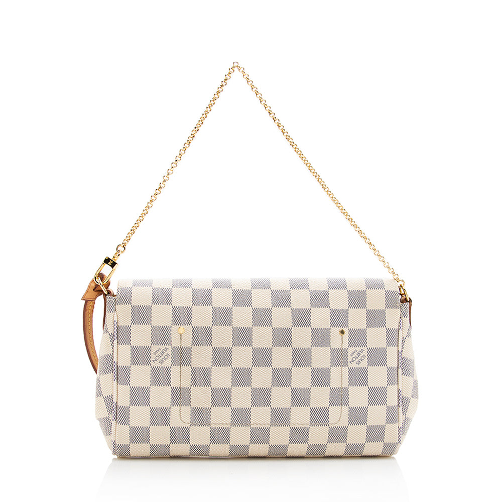 Louis Vuitton Damier Azur Favorite MM Shoulder Bag (SHF-18975)