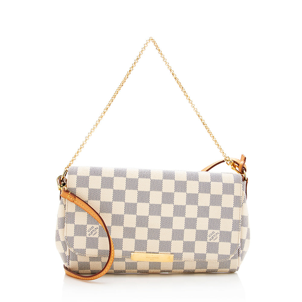 Louis Vuitton Damier Azur Favorite MM Shoulder Bag (SHF-18975)