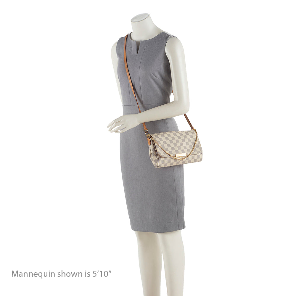 Louis Vuitton Damier Azur Favorite MM Shoulder Bag (SHF-18975)