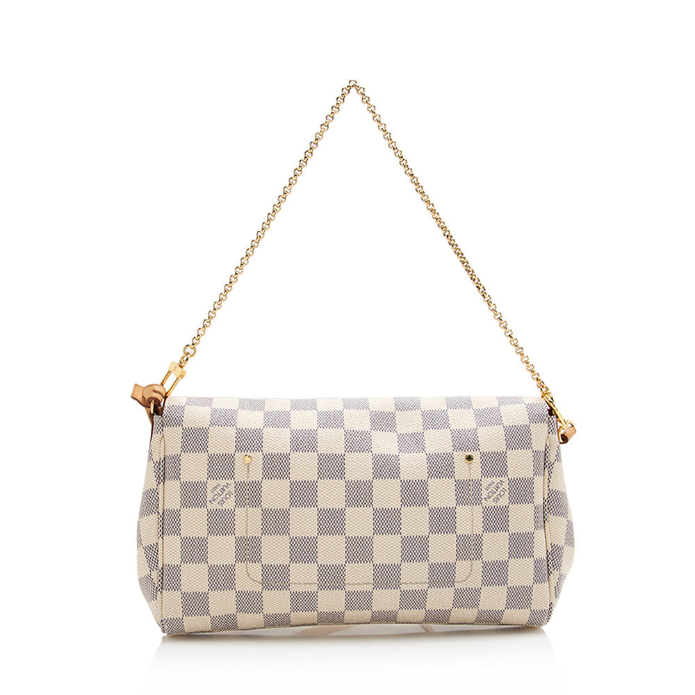 Louis Vuitton Damier Azur Favorite MM Shoulder Bag (SHF-21615)
