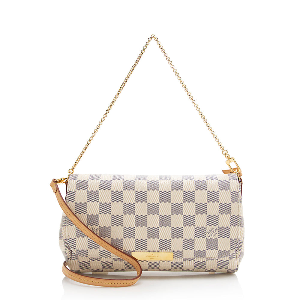 Louis Vuitton Damier Azur Favorite MM Shoulder Bag (SHF-21615)