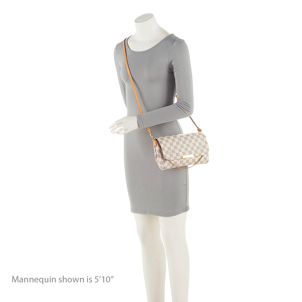 Louis Vuitton Damier Azur Favorite MM Shoulder Bag (SHF-21615)