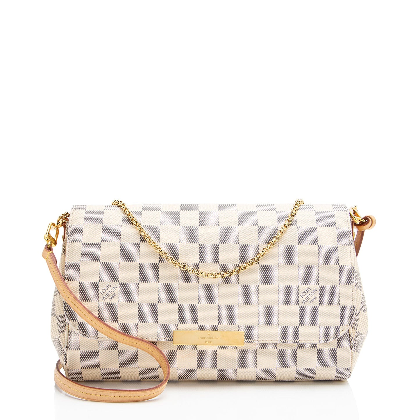Louis Vuitton Damier Azur Favorite MM Shoulder Bag (SHF-bJ6d1X)