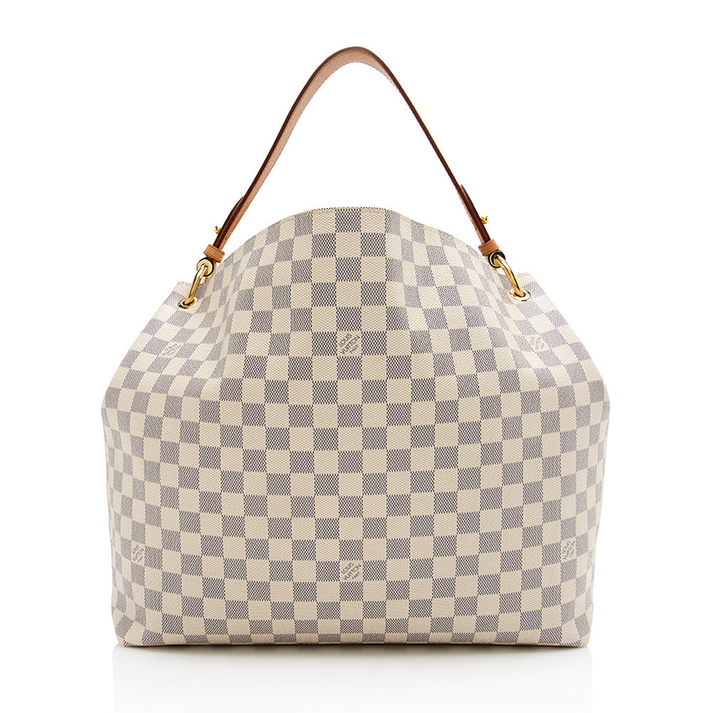 Louis Vuitton Damier Azur Graceful MM Hobo (SHF-q1zhQp)