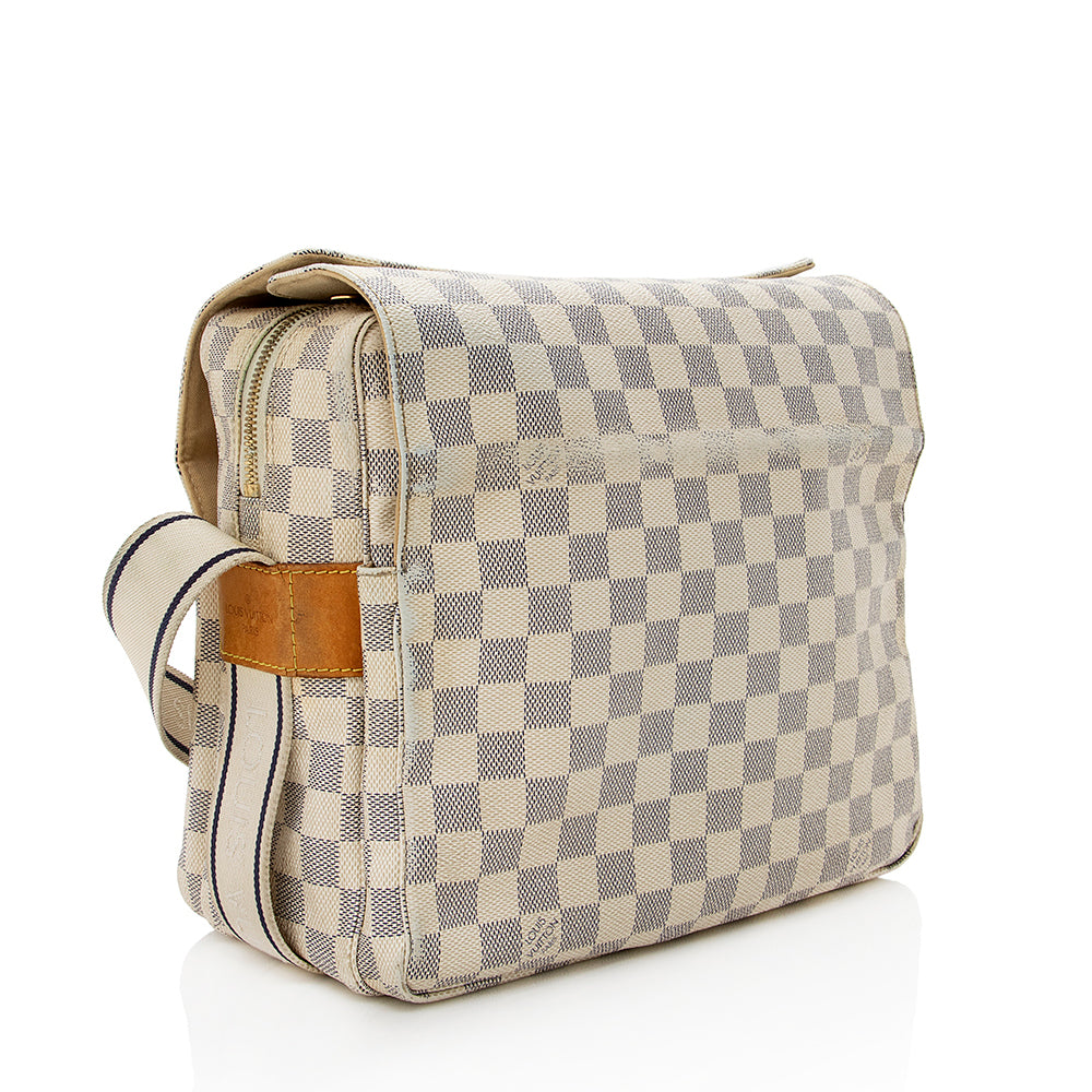 Louis Vuitton Damier Azur Naviglio Messenger Bag -  (SHF-14872)