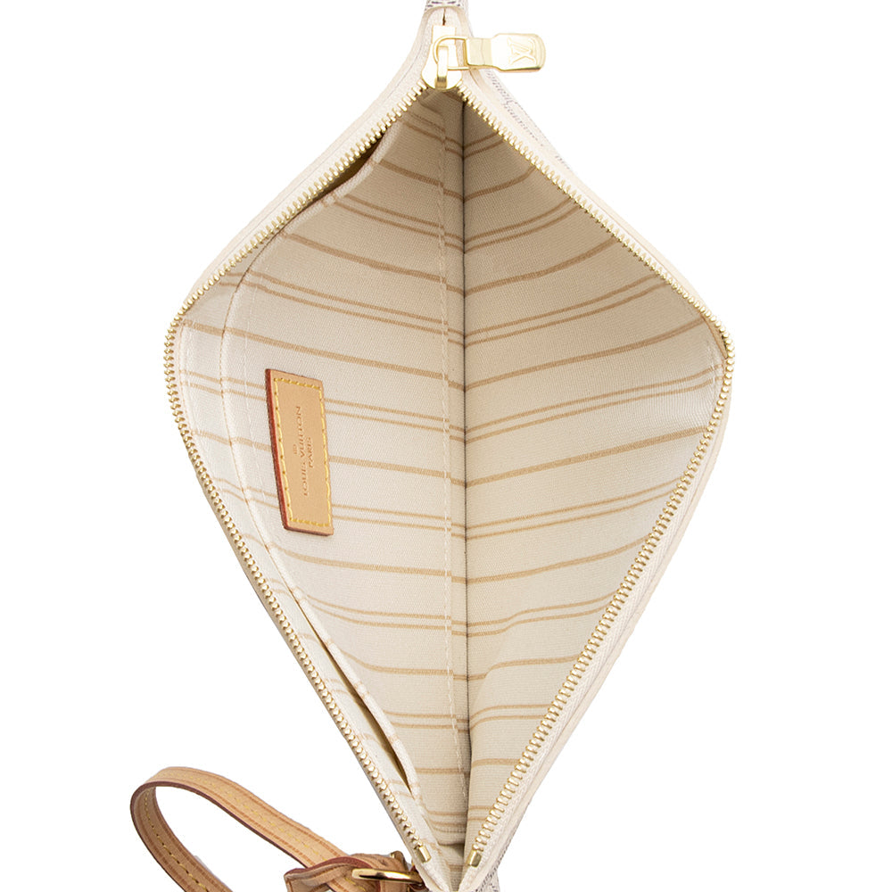 Louis Vuitton Damier Azur Neverfull MM Pochette (SHF-20267)