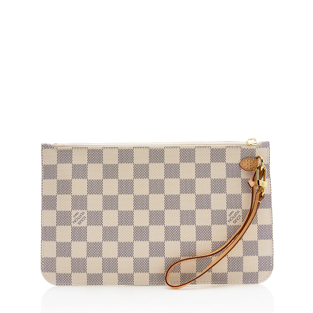 Louis Vuitton Damier Azur Neverfull MM Pochette (SHF-21428)