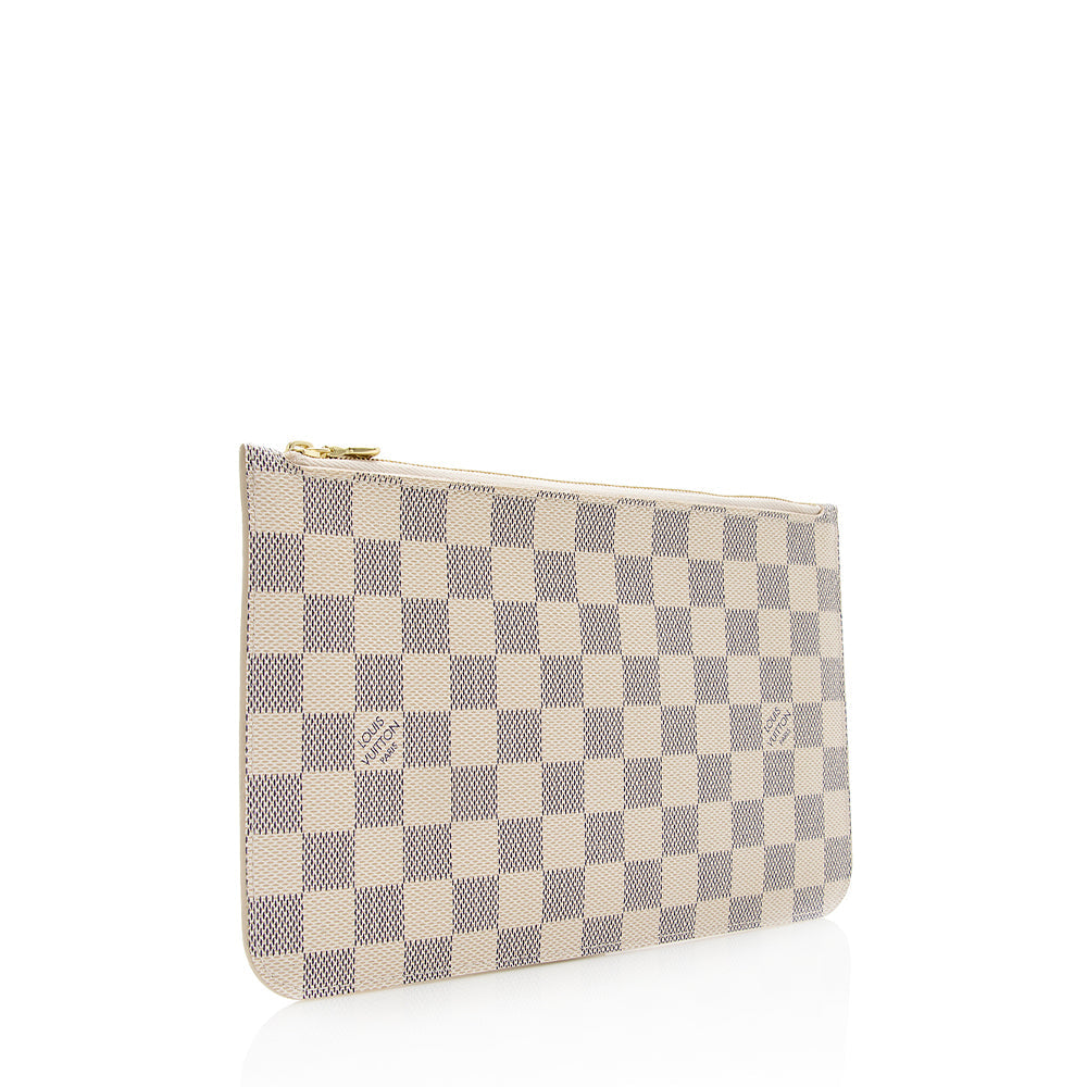 Louis Vuitton Damier Azur Neverfull MM Pochette (SHF-21428)
