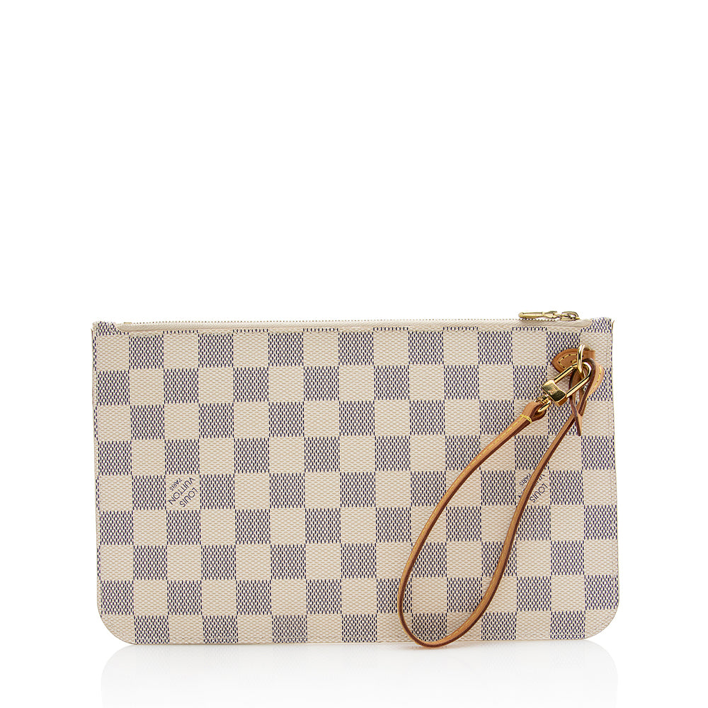 Louis Vuitton Damier Azur Neverfull MM Pochette (SHF-21852)