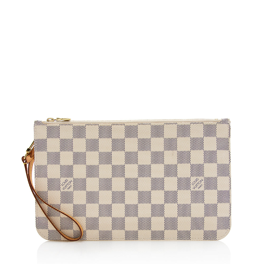 Louis Vuitton Damier Azur Neverfull MM Pochette (SHF-21852)