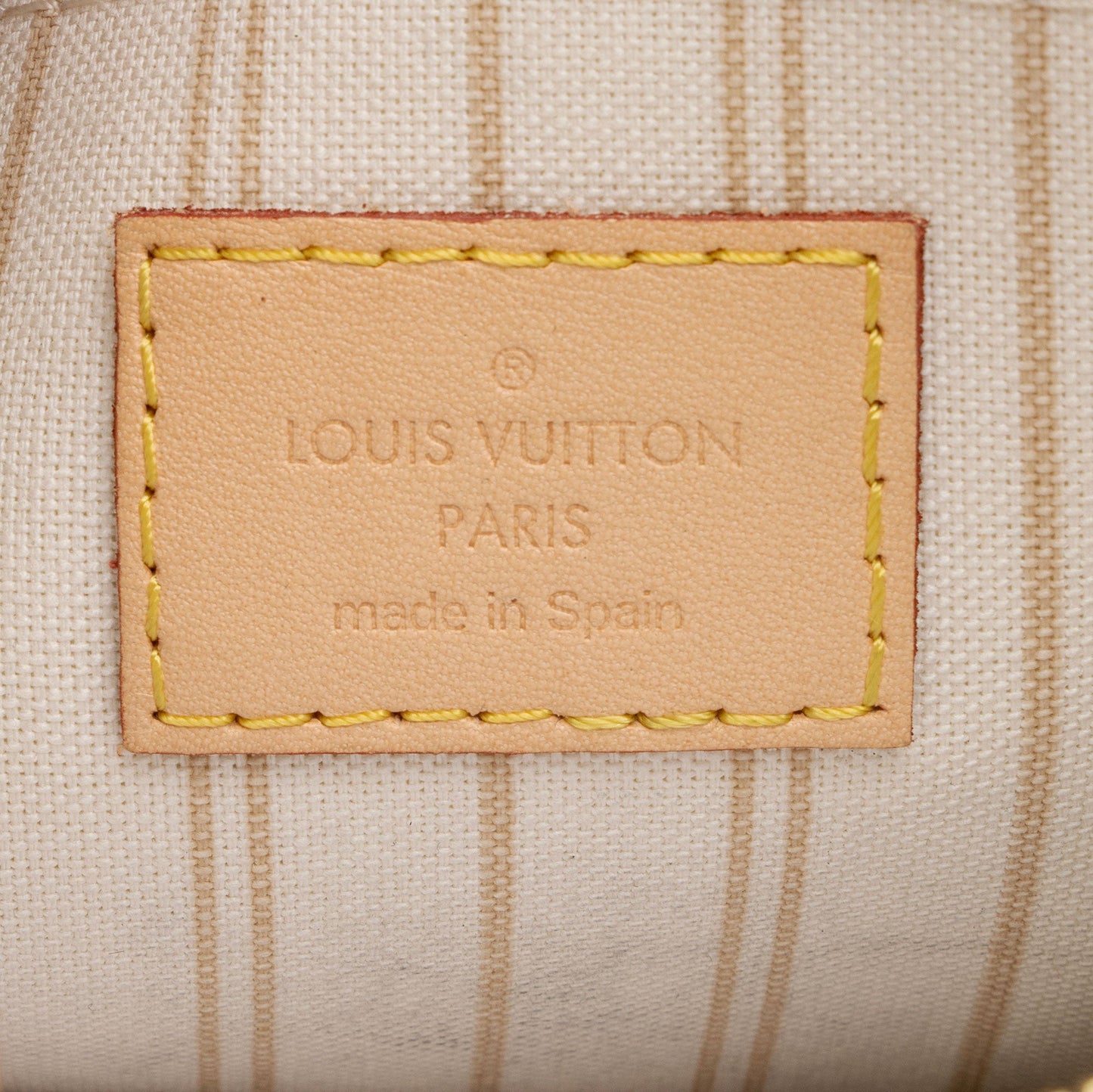 Louis Vuitton Damier Azur Neverfull MM Pochette (SHF-GlnHuq)