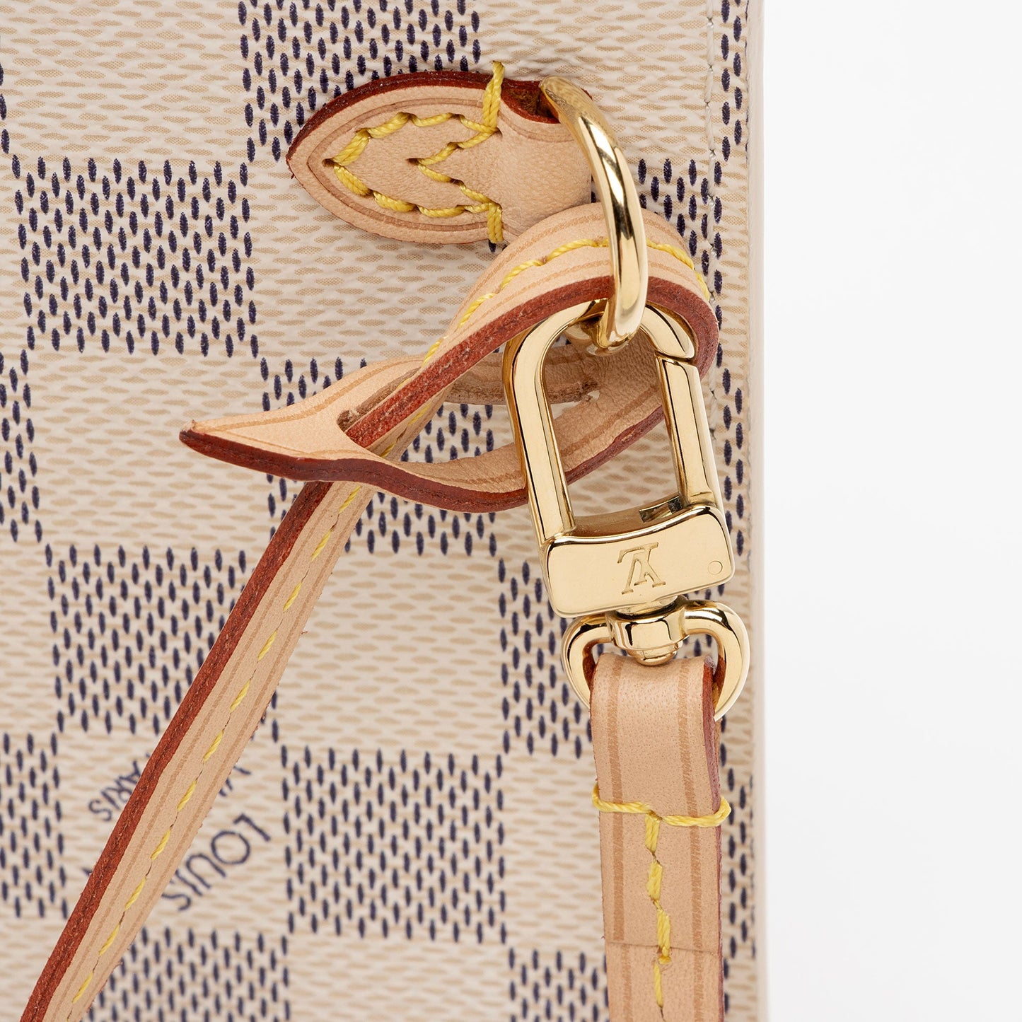 Louis Vuitton Damier Azur Neverfull MM Pochette (SHF-9Dt044)