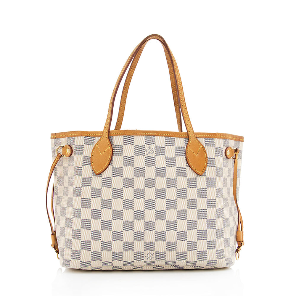 Louis Vuitton Damier Azur Neverfull PM Tote -  (SHF-19639)