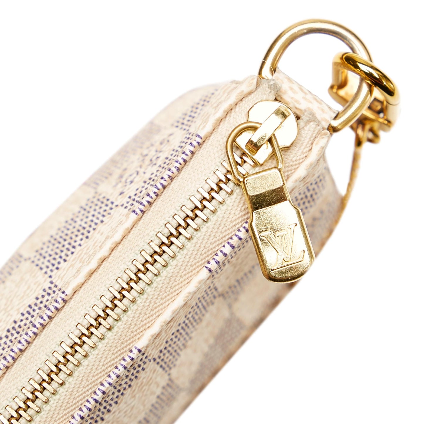 Louis Vuitton Damier Azur Pochette Accessories Illustre Transatlantic (SHG-32270)