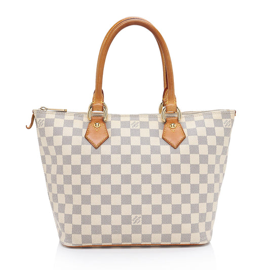 Louis Vuitton Damier Azur Saleya PM Tote -  (SHF-6lMBDG)