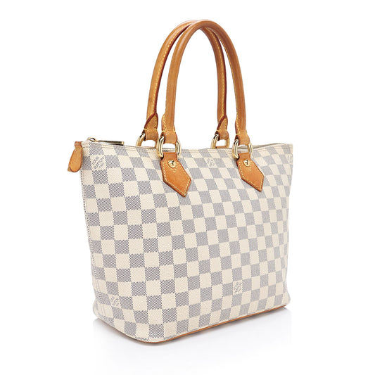 Louis Vuitton Damier Azur Saleya PM Tote -  (SHF-6lMBDG)