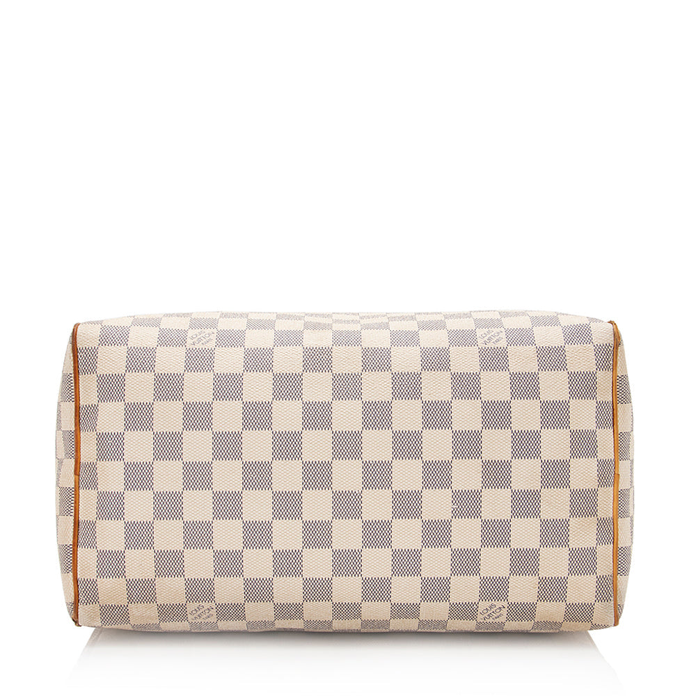 Louis Vuitton Damier Azur Speedy 30 Satchel -  (SHF-20474)