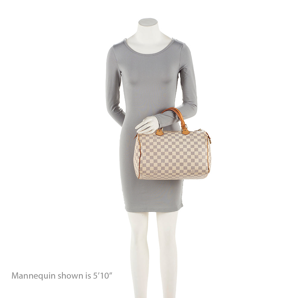 Louis Vuitton Damier Azur Speedy 30 Satchel -  (SHF-20474)