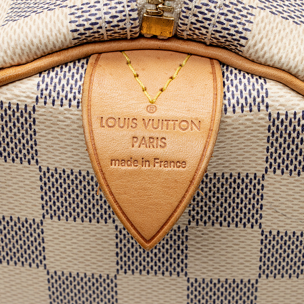 Louis Vuitton Damier Azur Speedy 30 Satchel (SHF-17043)