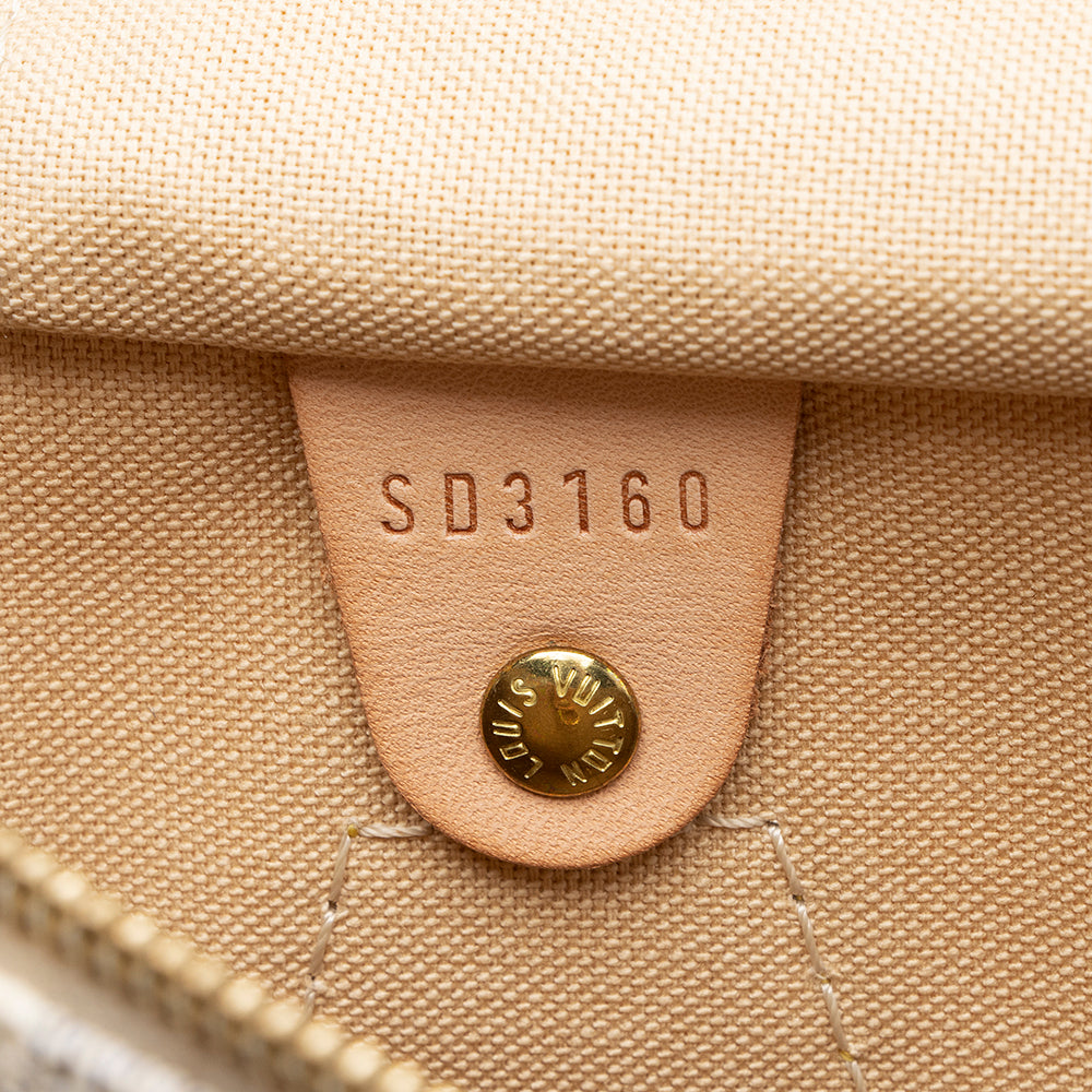 Louis Vuitton Damier Azur Speedy 30 Satchel (SHF-19062)