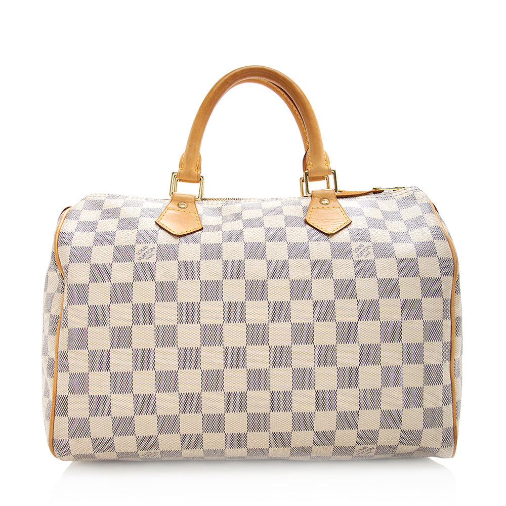Louis Vuitton Damier Azur Speedy 30 Satchel (SHF-20907)