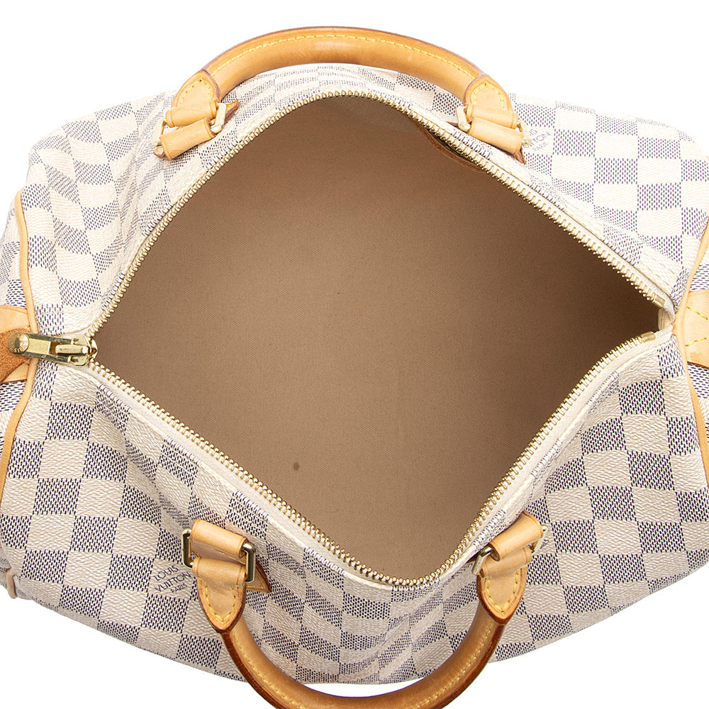 Louis Vuitton Damier Azur Speedy 30 Satchel (SHF-20907)