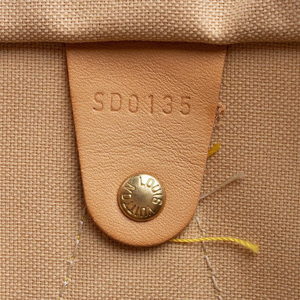 Louis Vuitton Damier Azur Speedy 35 Satchel (SHF-21907)