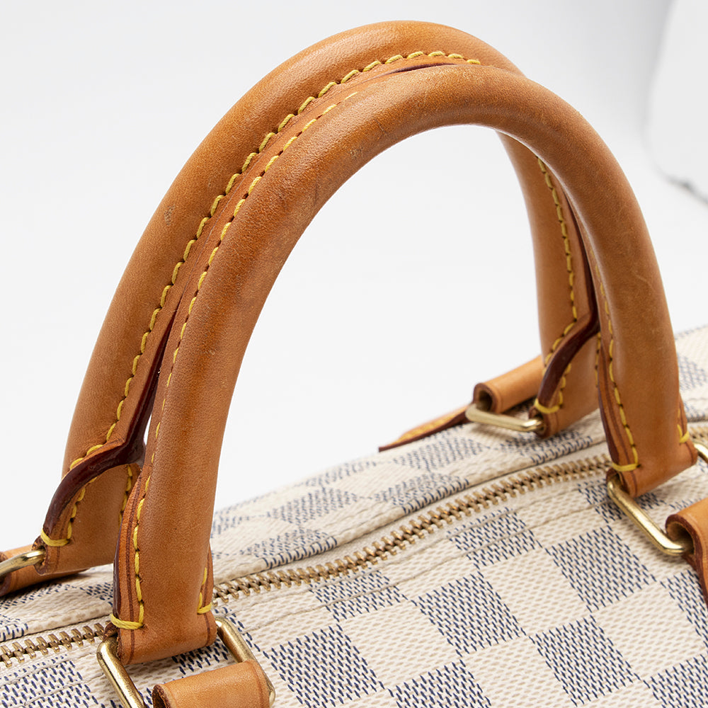 Louis Vuitton Damier Azur Speedy 35 Satchel (SHF-21907)