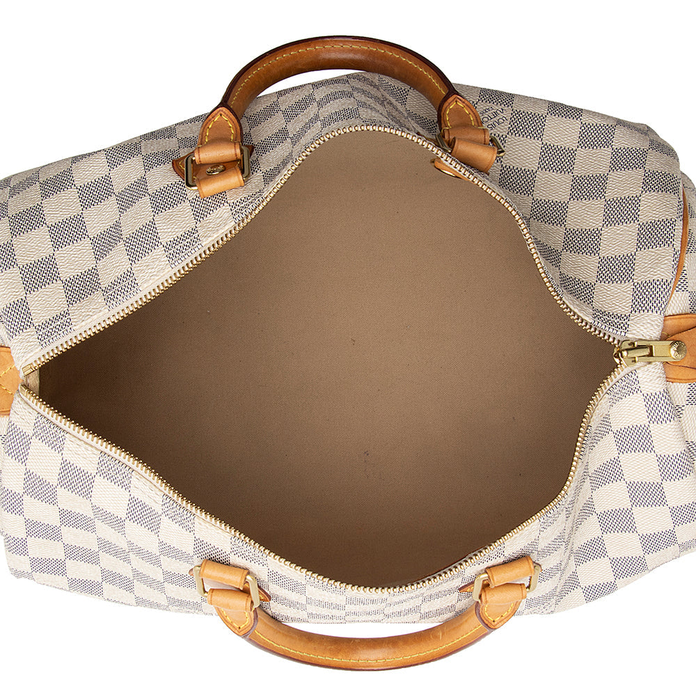 Louis Vuitton Damier Azur Speedy 35 Satchel (SHF-21907)