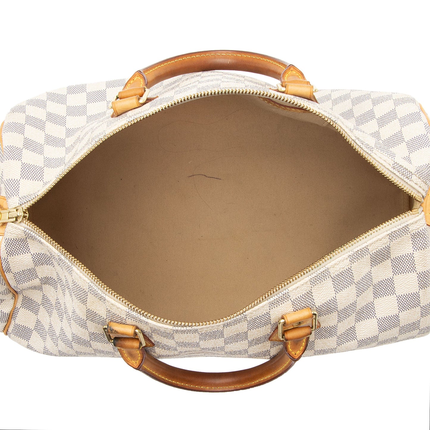 Louis Vuitton Damier Azur Speedy 35 Satchel (SHF-eWgCTI)
