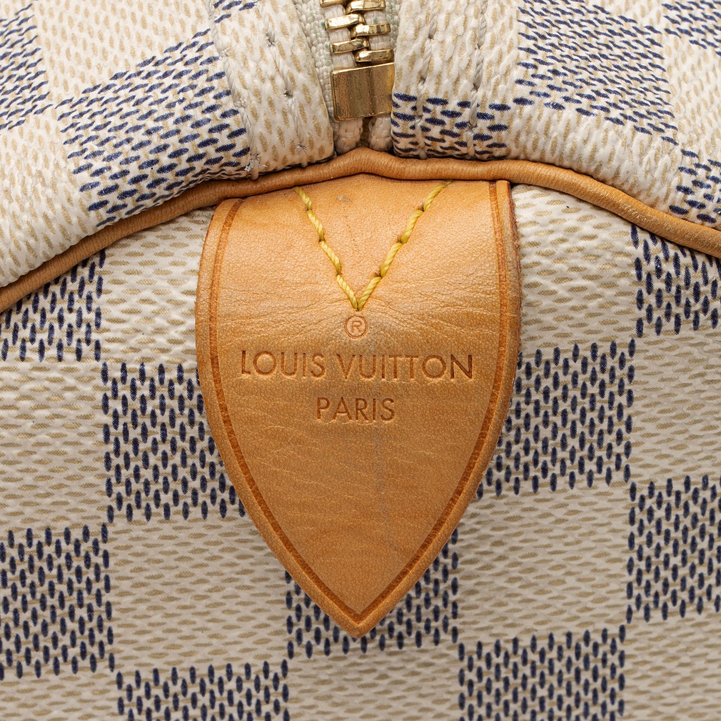 Louis Vuitton Damier Azur Speedy 35 Satchel (SHF-eWgCTI)