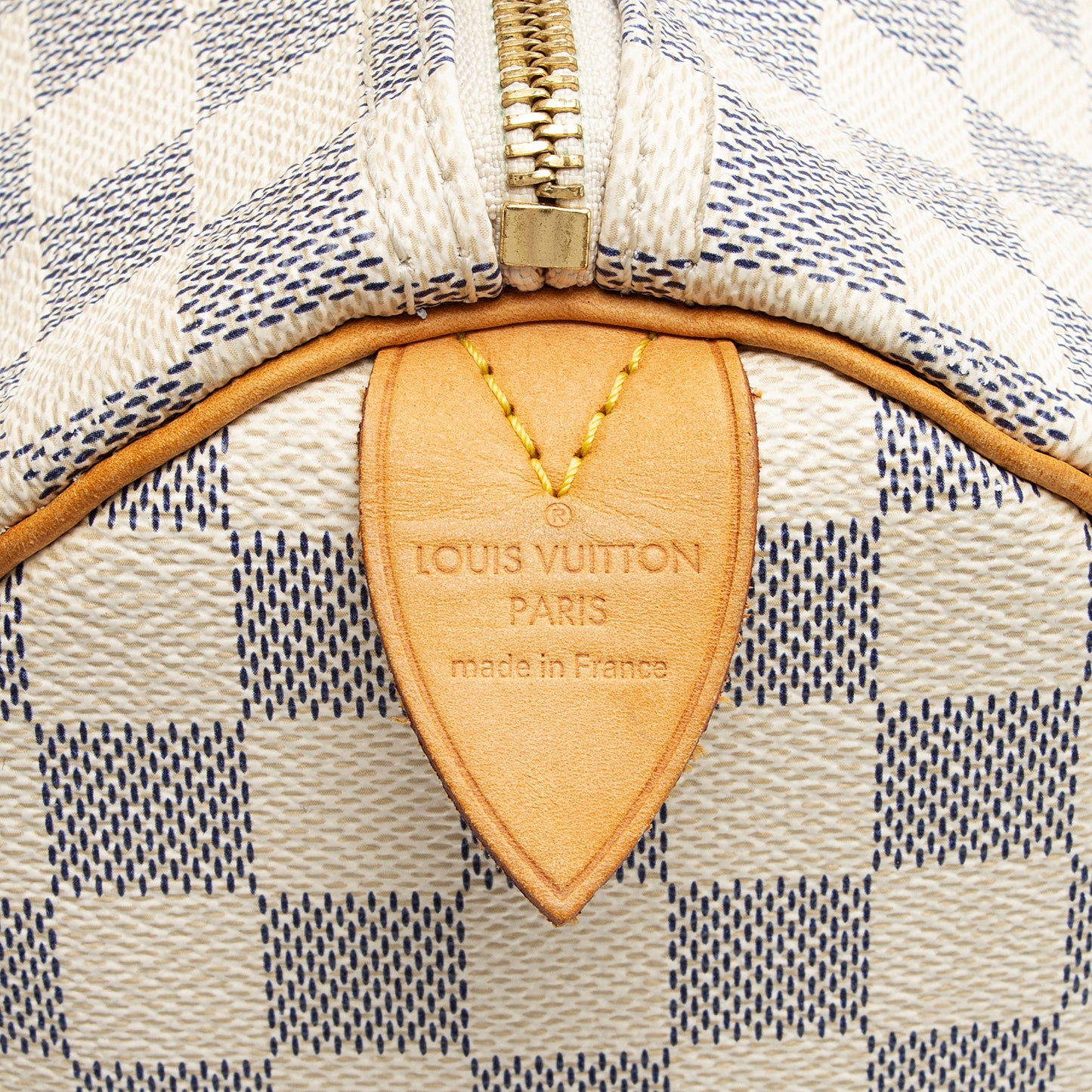 Louis Vuitton Damier Azur Speedy 35 Satchel (SHF-LBu6mk)