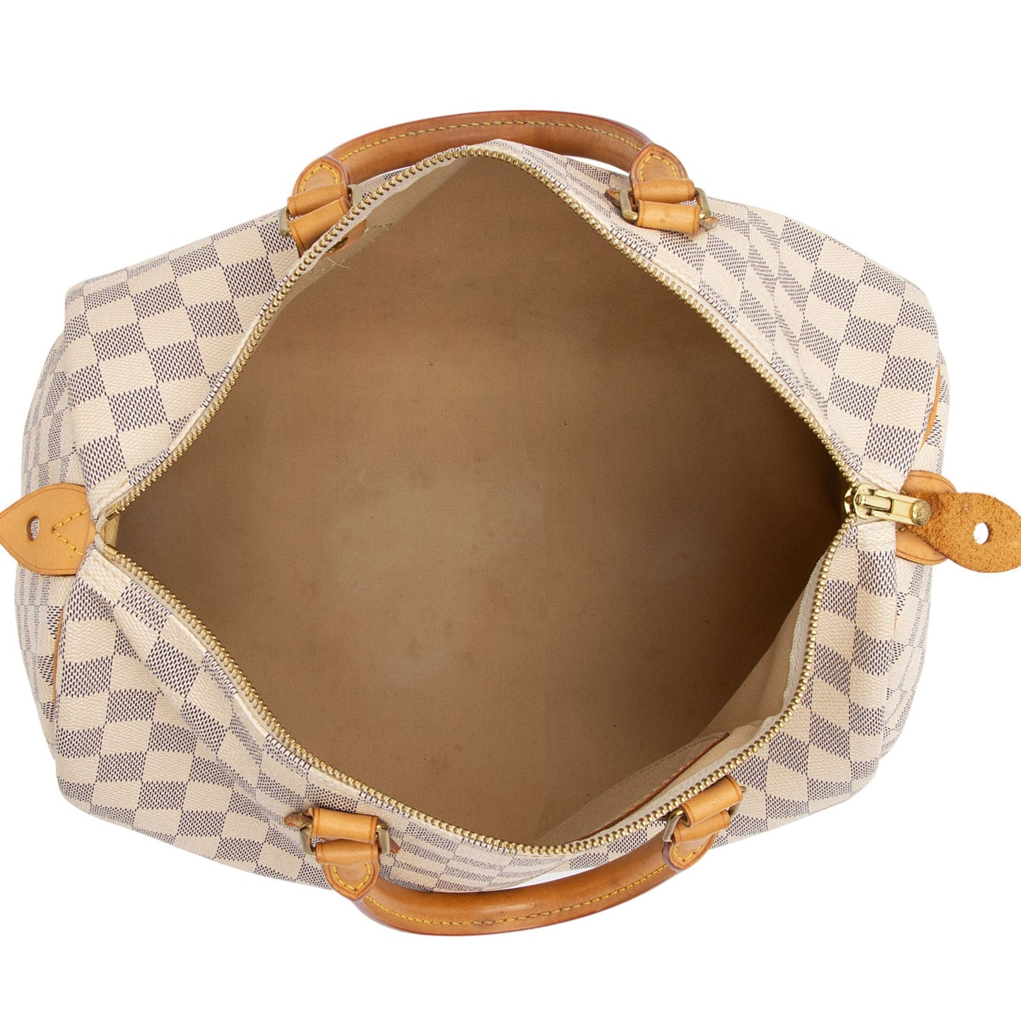 Louis Vuitton Damier Azur Speedy 35 Satchel (SHF-9Vy8ov)