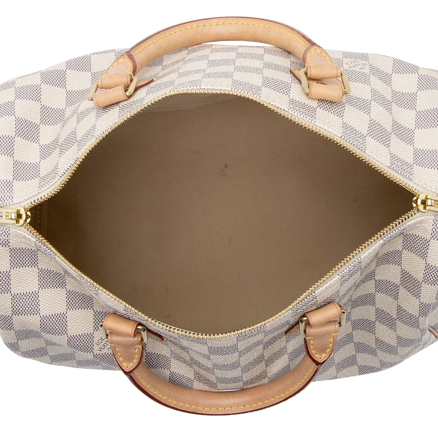 Louis Vuitton Damier Azur Speedy Bandouliere 30 Satchel (SHF-f3mAUf)