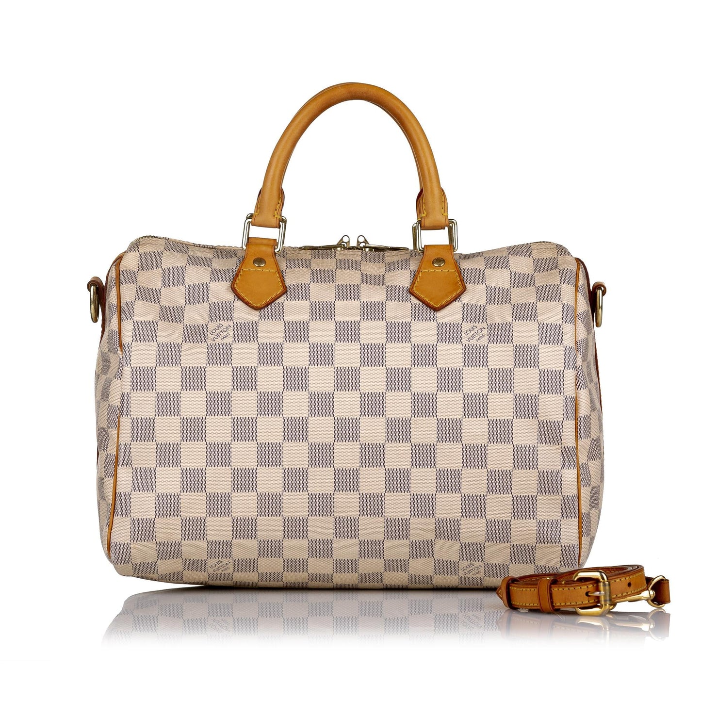 Louis Vuitton Damier Azur Speedy Bandouliere 30 (SHG-33117)
