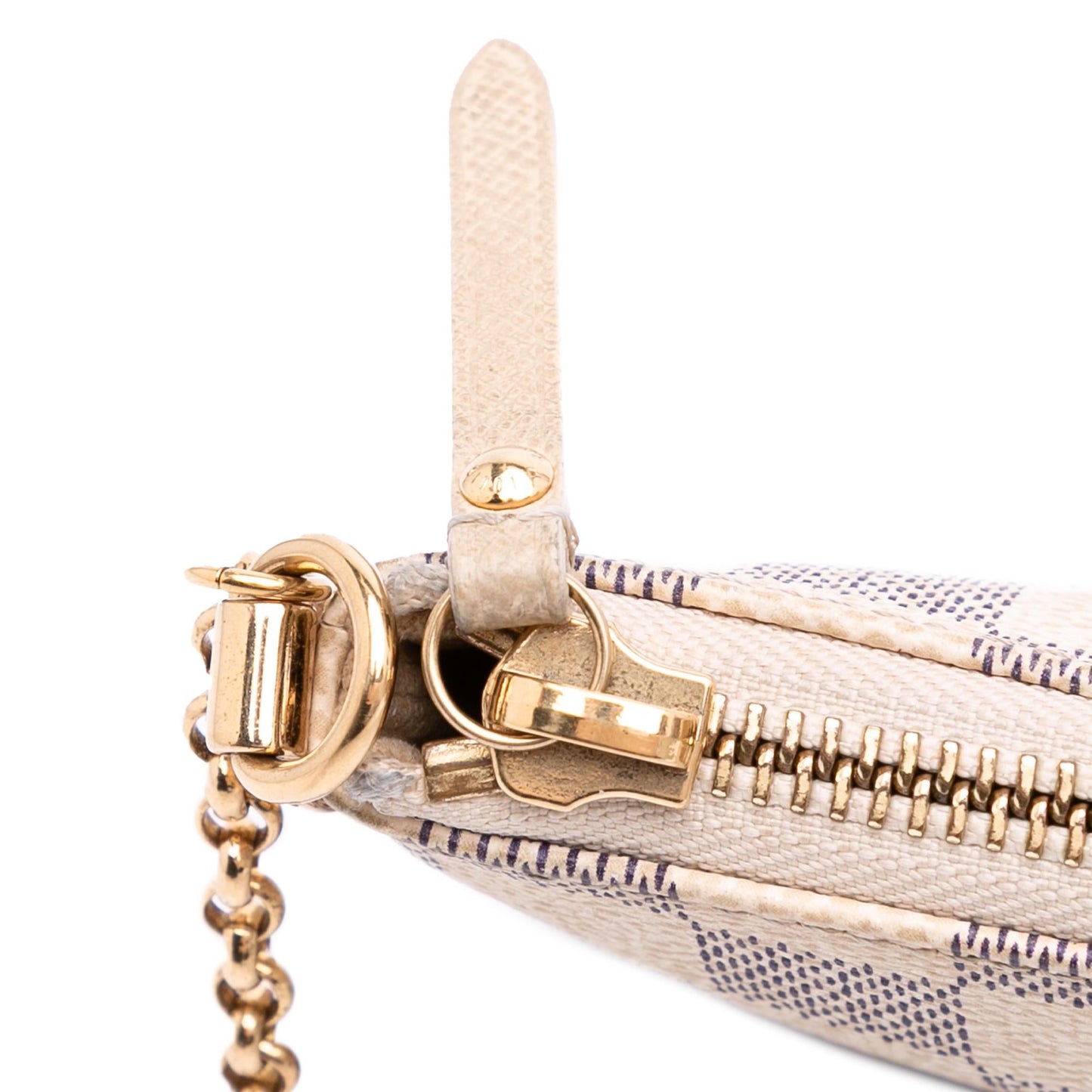 Louis Vuitton Damier Azur Trunks Labels Pochette Milla MM